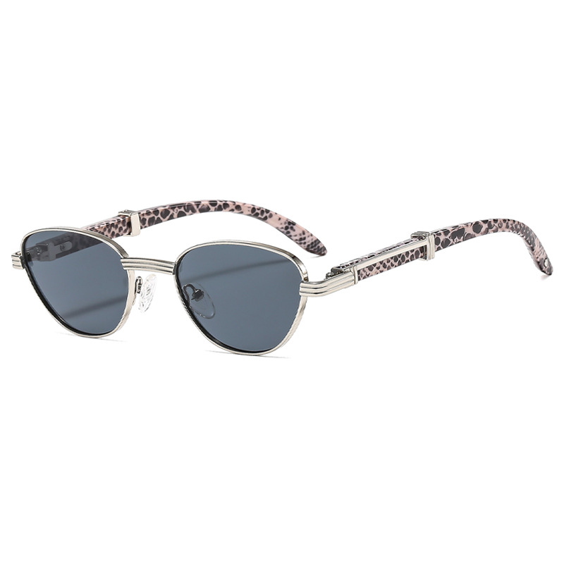 Women's Retro Simple Outdoor Oval Frame UV-proof Sunglasses - Image 9