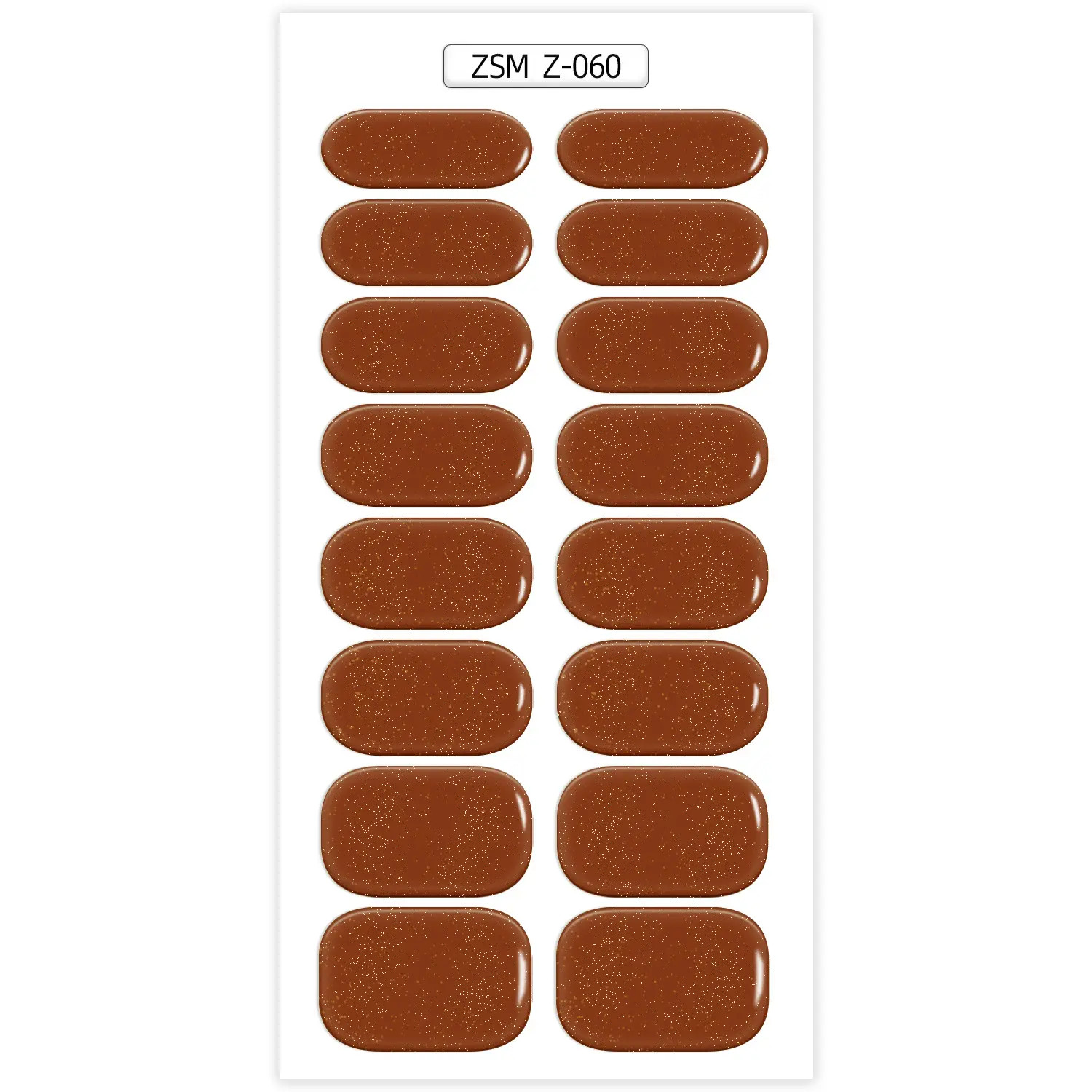 Solid Color Glitter Gel Nail Sticker