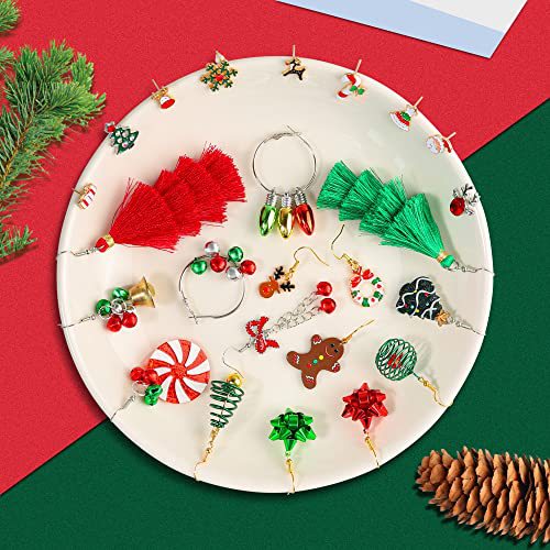 Women's Christmas Tree Snowflake Bow Bell Light Earrings Jewelry