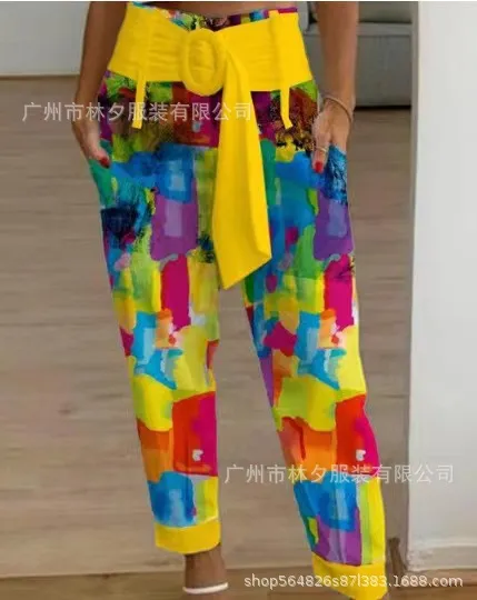 Linen Casual Pants Women's Cropped Pants Color - Shop at LoveMi