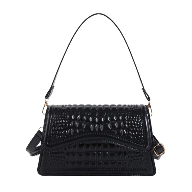 Pattern Shoulder Commuter Western Style Messenger Bag Black - Shop at LoveMi