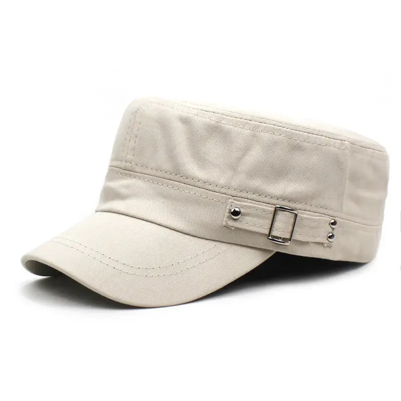 Mens Cotton Flat-brim Baseball Cap