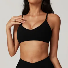 Eco-friendly Recycled Quick-drying Tight Yoga Vest - Advanced Black - View 1