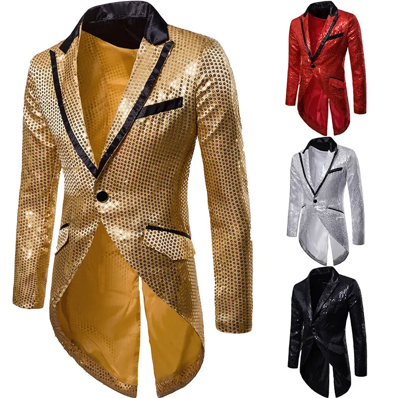 Springautumn Sequin-decorated Suit Jacket