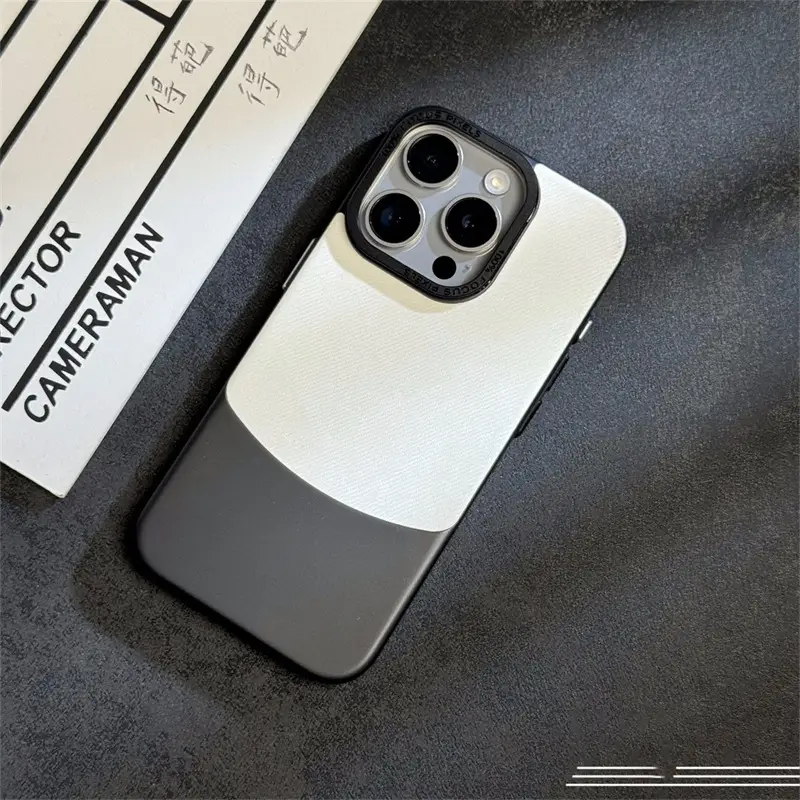 Flannel Fabric Color Matching Suitable For 15Promax Phone Case Electroplating Hard Shell
