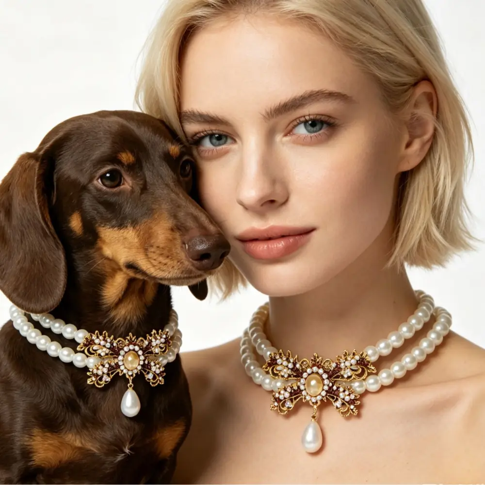Pearl Pet Collar Beads Cat Necklace