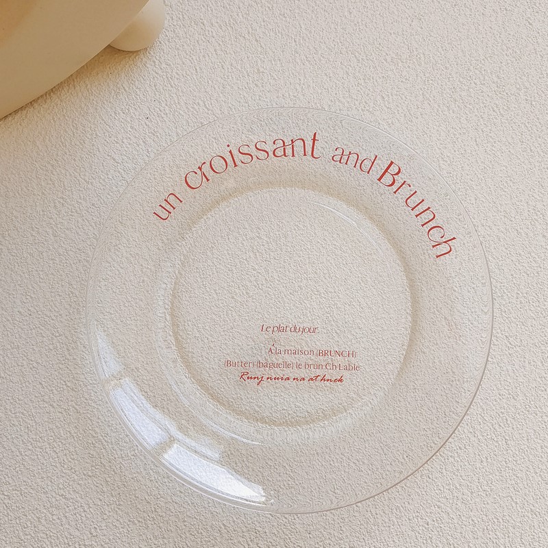 Red Letter Glass Plate