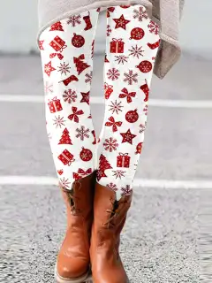 Christmas Leggings European And American Elastic Women - 6 Style - View 1