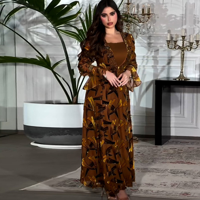 Waist-controlled Lace-up Temperament Female Party Robe Dress