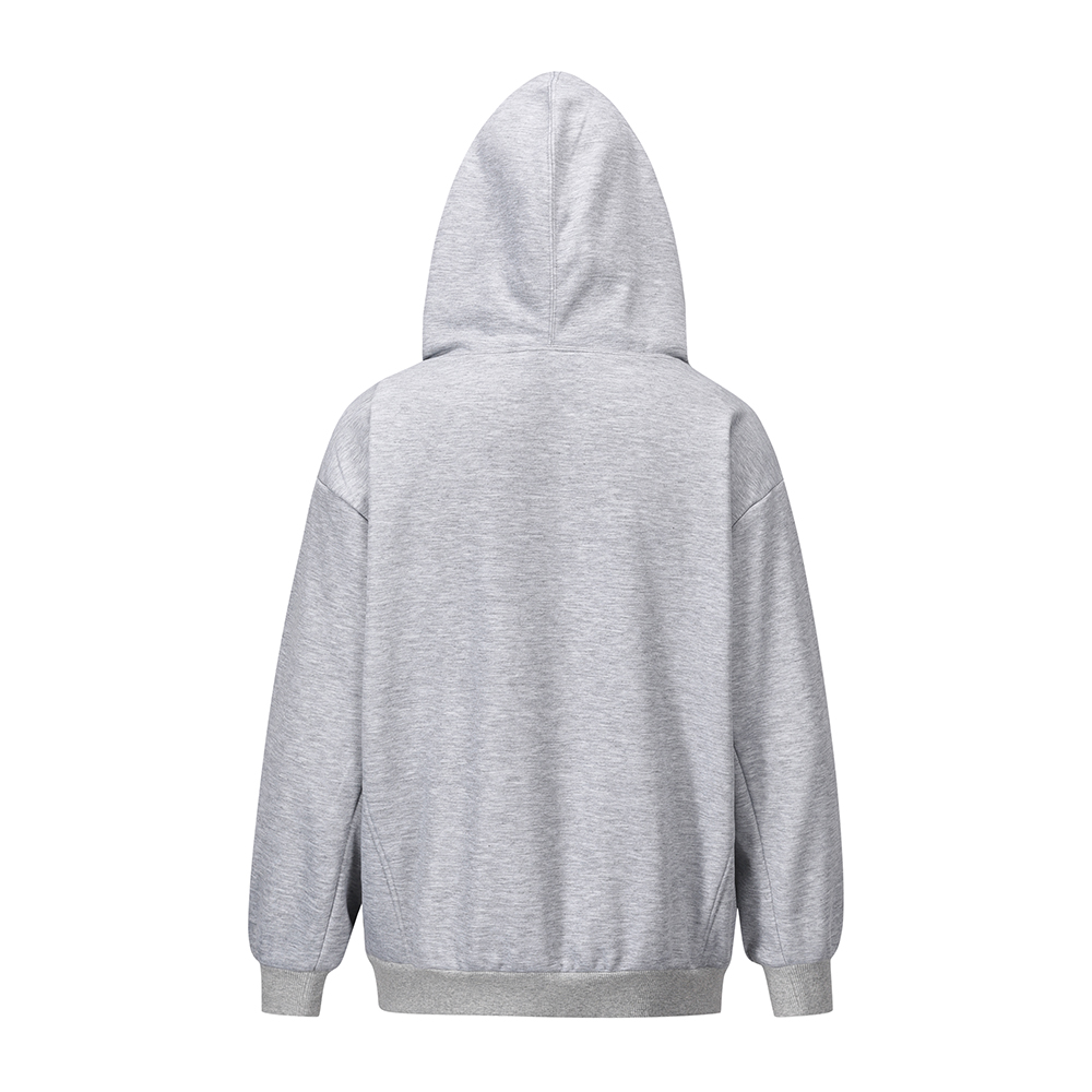 Double Layer Turtleneck Hooded Brushed Hoody