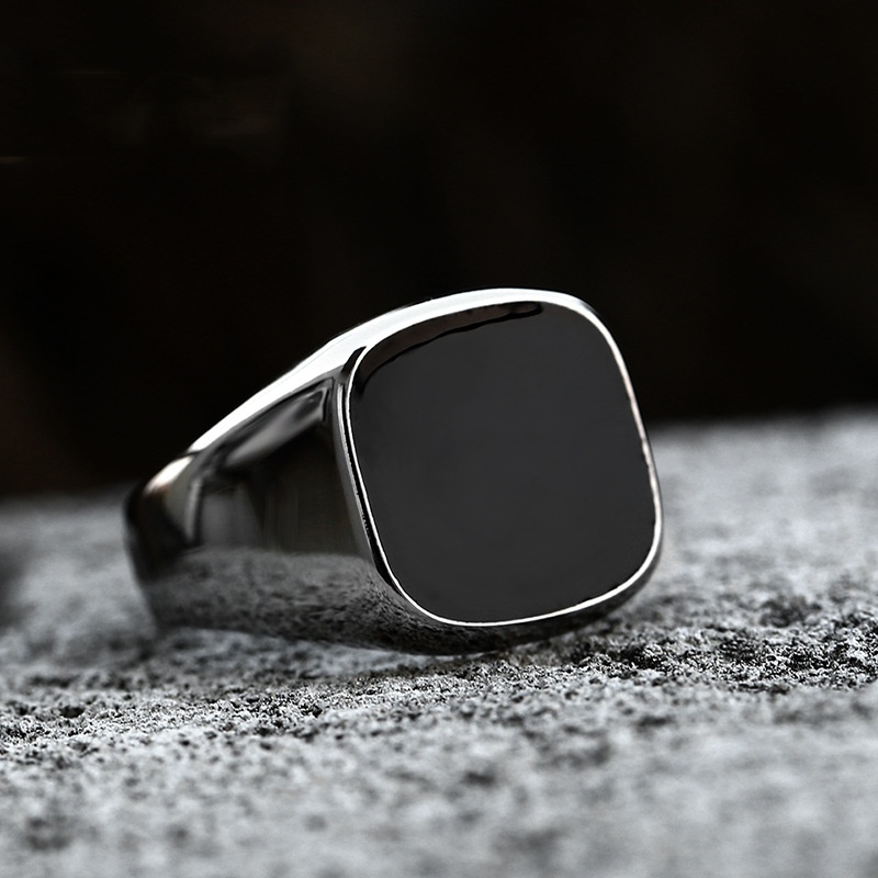 New Stainless Steel Epoxy Simple Ring Fashion