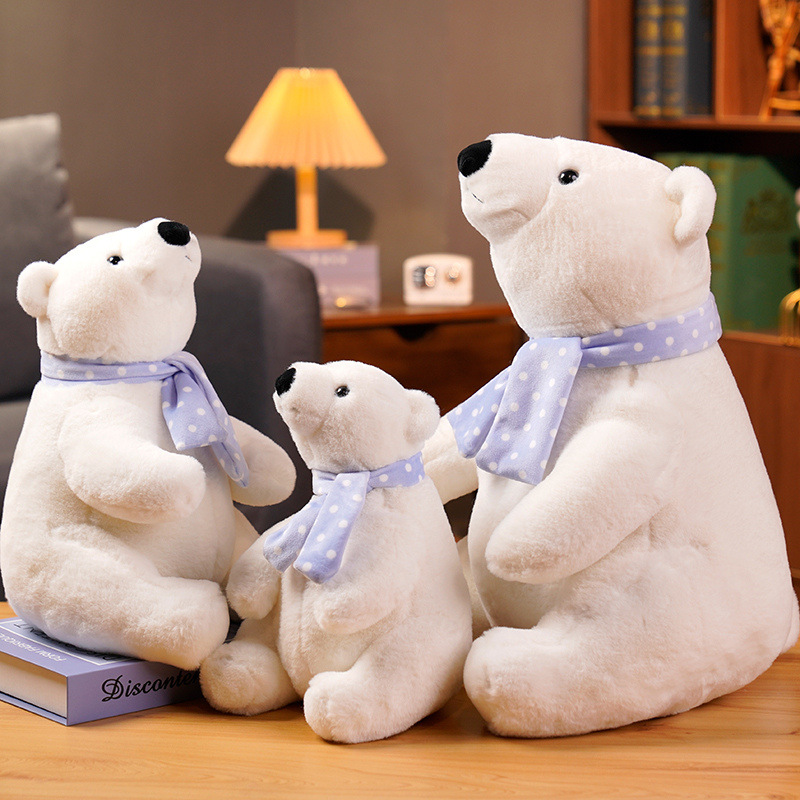 Cute Polar Bear Doll Pillow Plush Toy Bed Soft Sleeping
