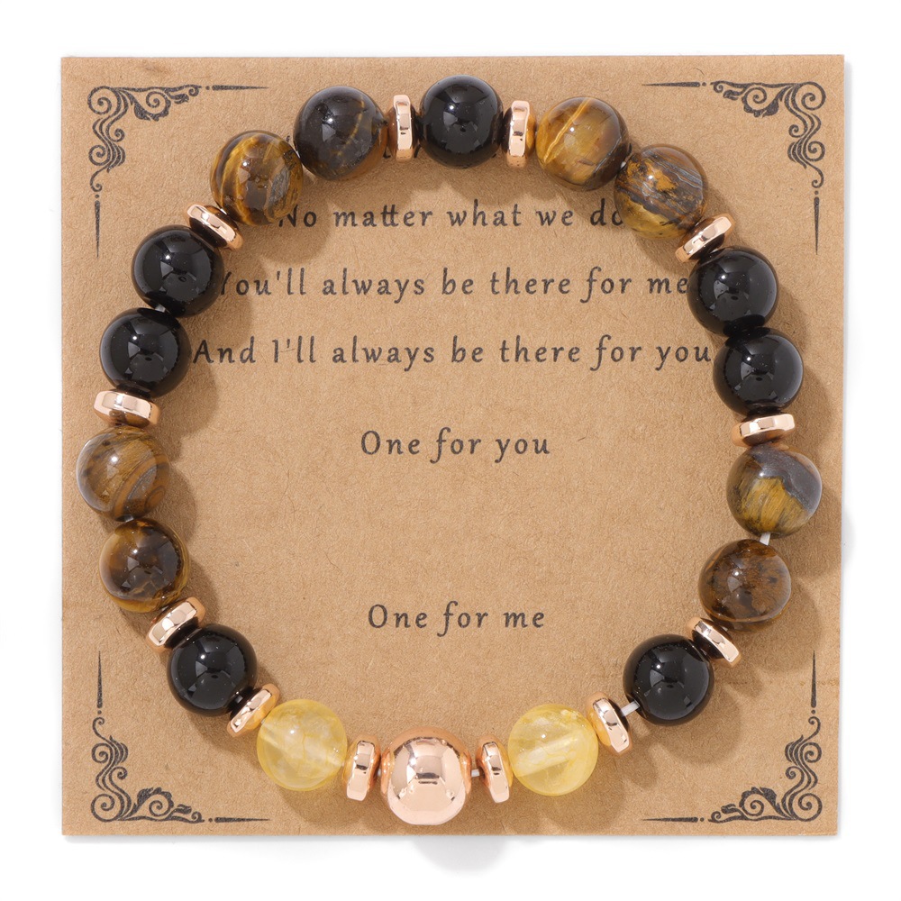 Stone Bead Men's And Women's Bracelet Haematite