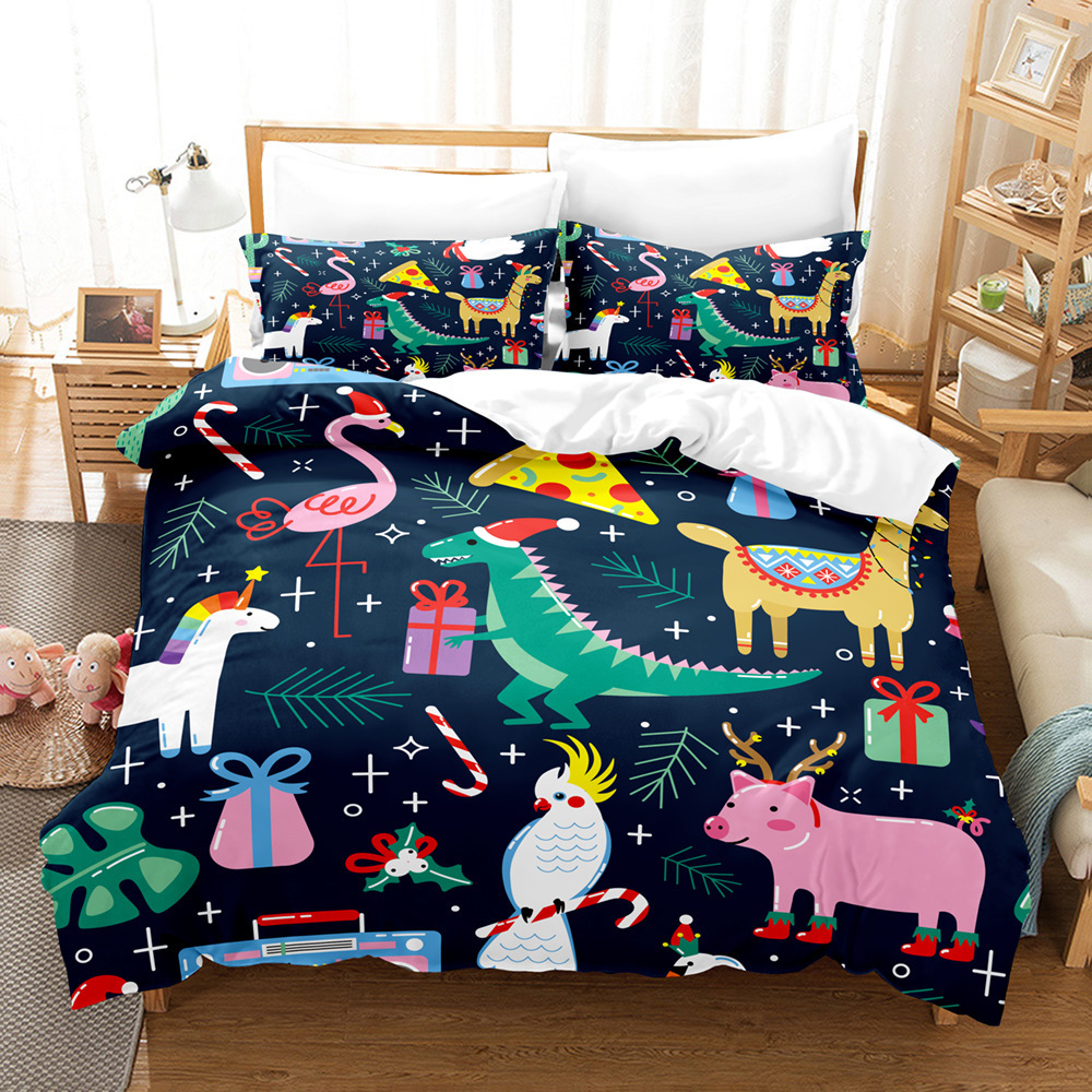 Title 6, Christmas Digital Printed Woolen Bedding Set