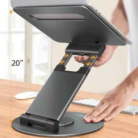 Notebook Bracket Laptop Aluminum Alloy Desktop Adjustable Base 360-degree