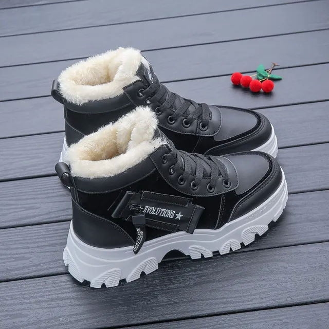Winter New All matching Platform Ankle Boots Black - Shop at LoveMi