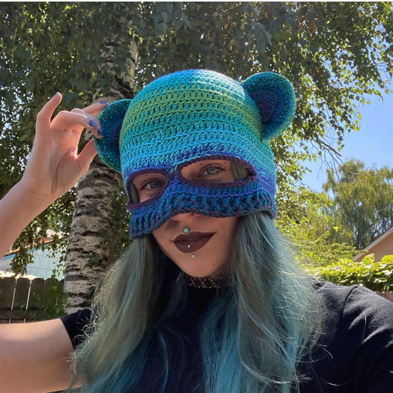 Gradient Blue Bear Ear