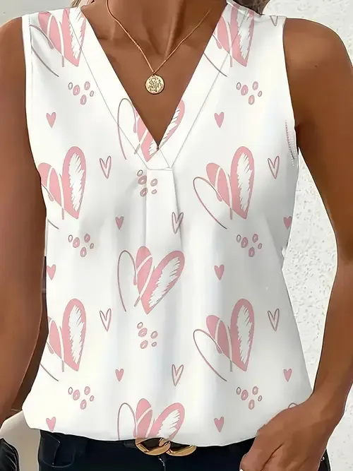 Women's Versatile Minimalist Printed Vest Wb32Rq250507Y012 - Shop at LoveMi