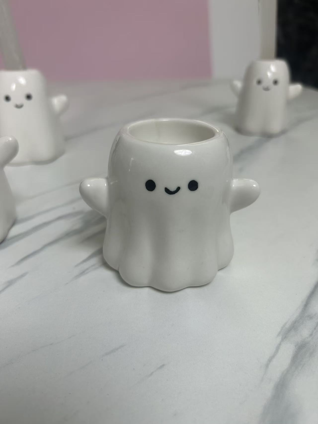 Halloween Ghost Ceramic Candle Holder 5