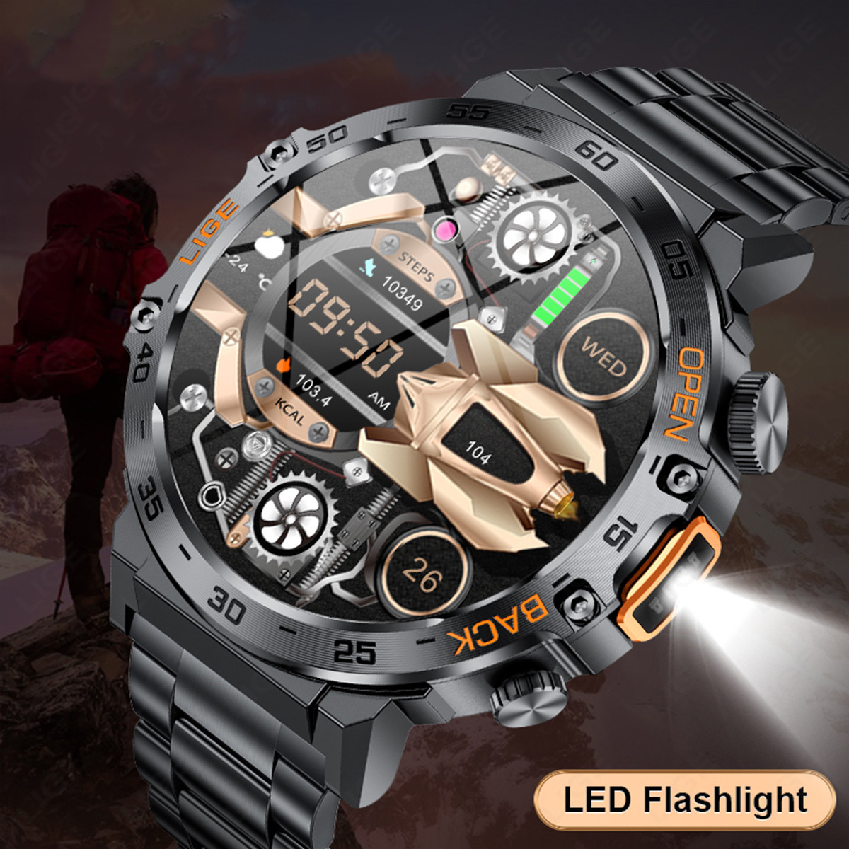 Smartwatch With Heart Rate Blood Pressure Bluetooth Calling And Customization