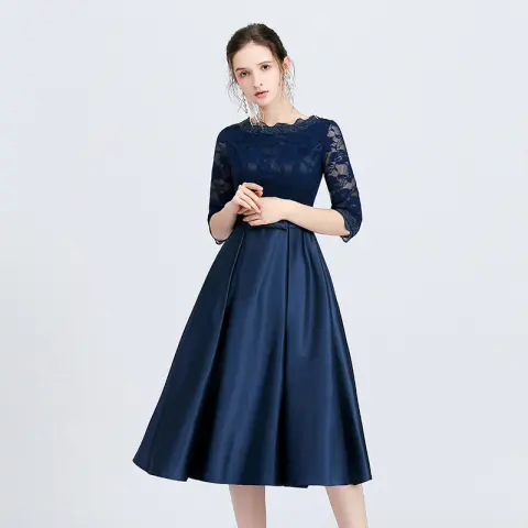 Versatile Casual Mid Length Evening Dress for Women