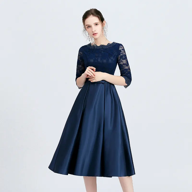 Versatile Casual Mid Length Evening Dress for Women