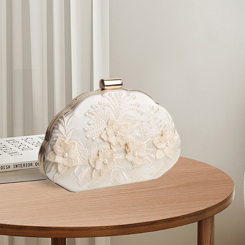 Embroidered Shell Bag Womens Evening Bag Handbag