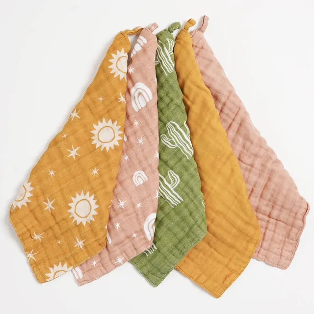 Four layer Bamboo Fiber Saliva Towel Baby Burp Water absorbing Bib Can Be Hung Smt2073 S03 - Shop at LoveMi