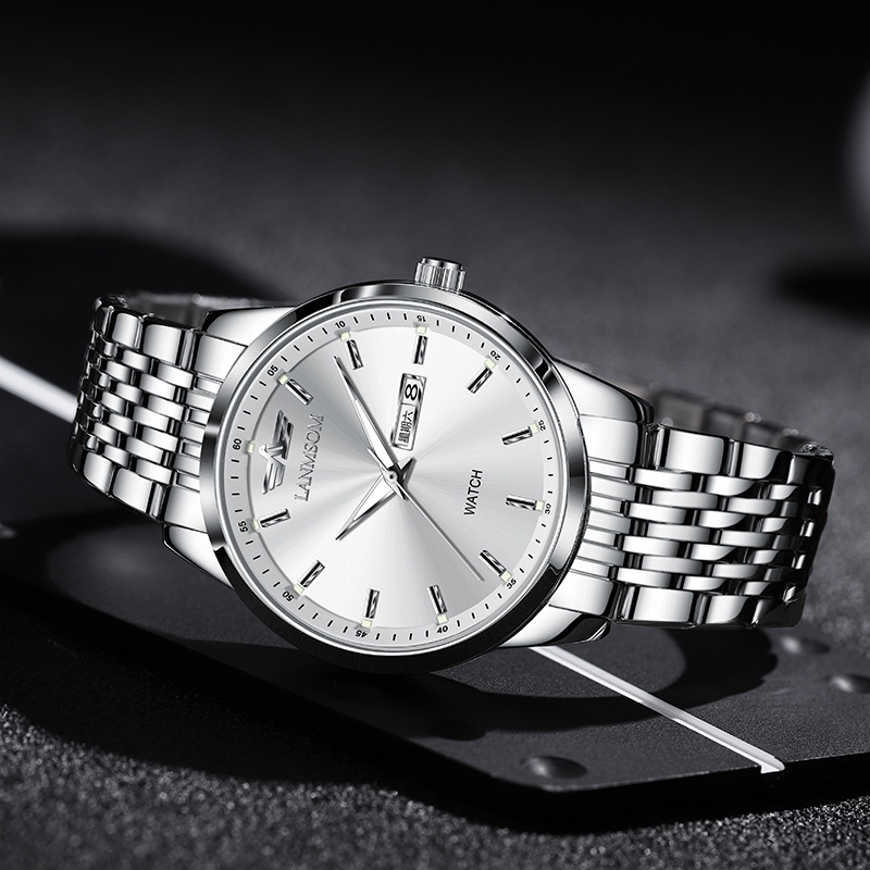 Slim Business Watch Dual-date Display Waterproof Luminous And Fully Automatic 4