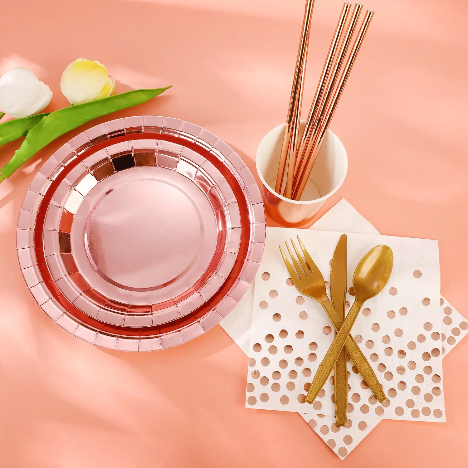 In-stock Four-color Dazzling Laser Party Paper Plates