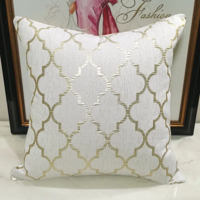 Chair Pillow Cover Light Luxury And Simplicity Modern Beige Gold Beige Gold Ab Non Rolled Style - Shop at LoveMi