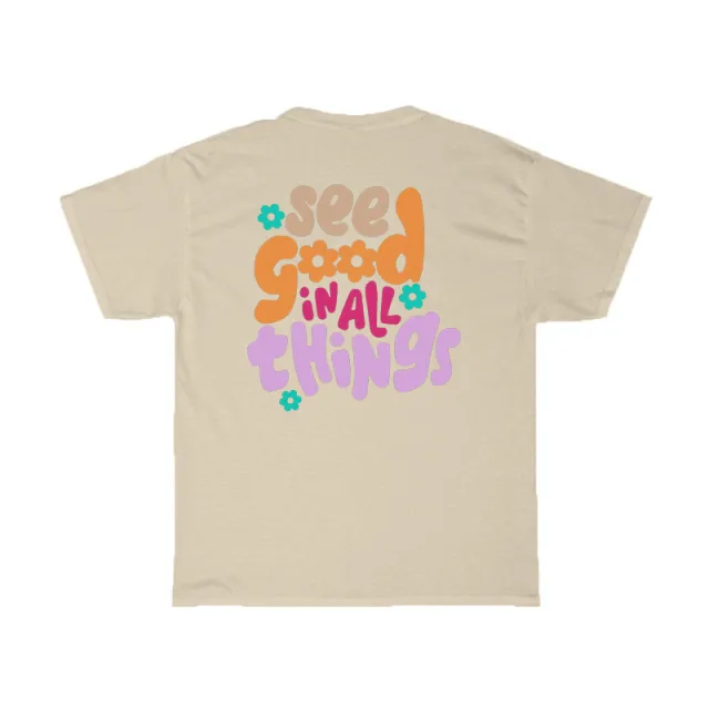 New Spot European And American Printed Round Neck Loose T shirt Short Sleeve Khaki - Shop at LoveMi