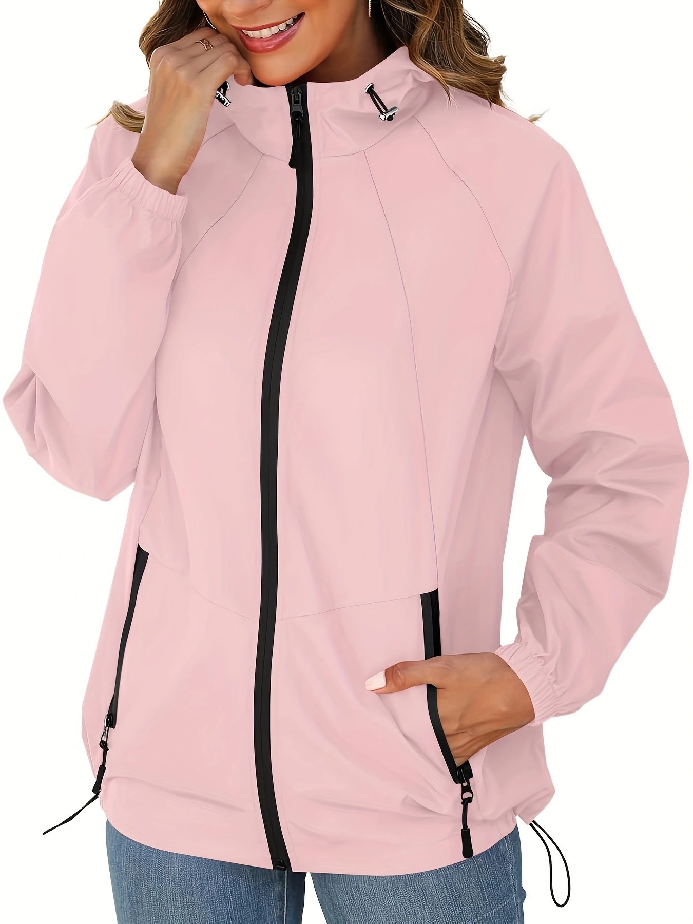 Zippered Hooded Lightweight Outdoor Windproof Jacket
