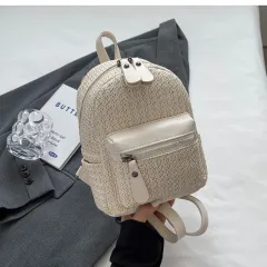 Summer Small Backpack Mini Versatile Small Schoolbag - Cream - View 1