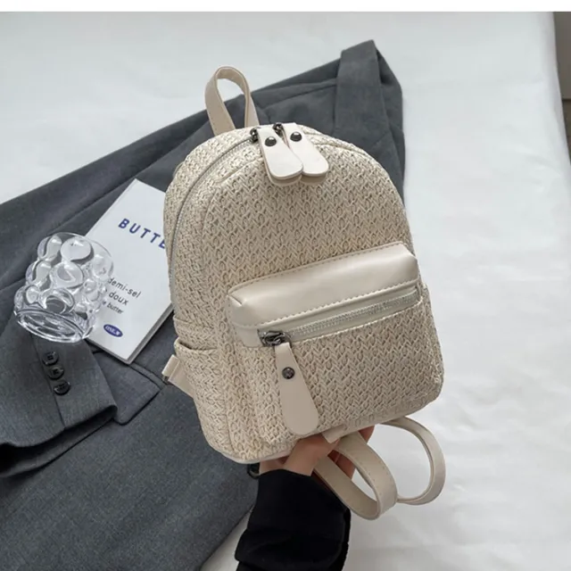 Summer Small Backpack Mini Versatile Small Schoolbag Cream - Shop at LoveMi