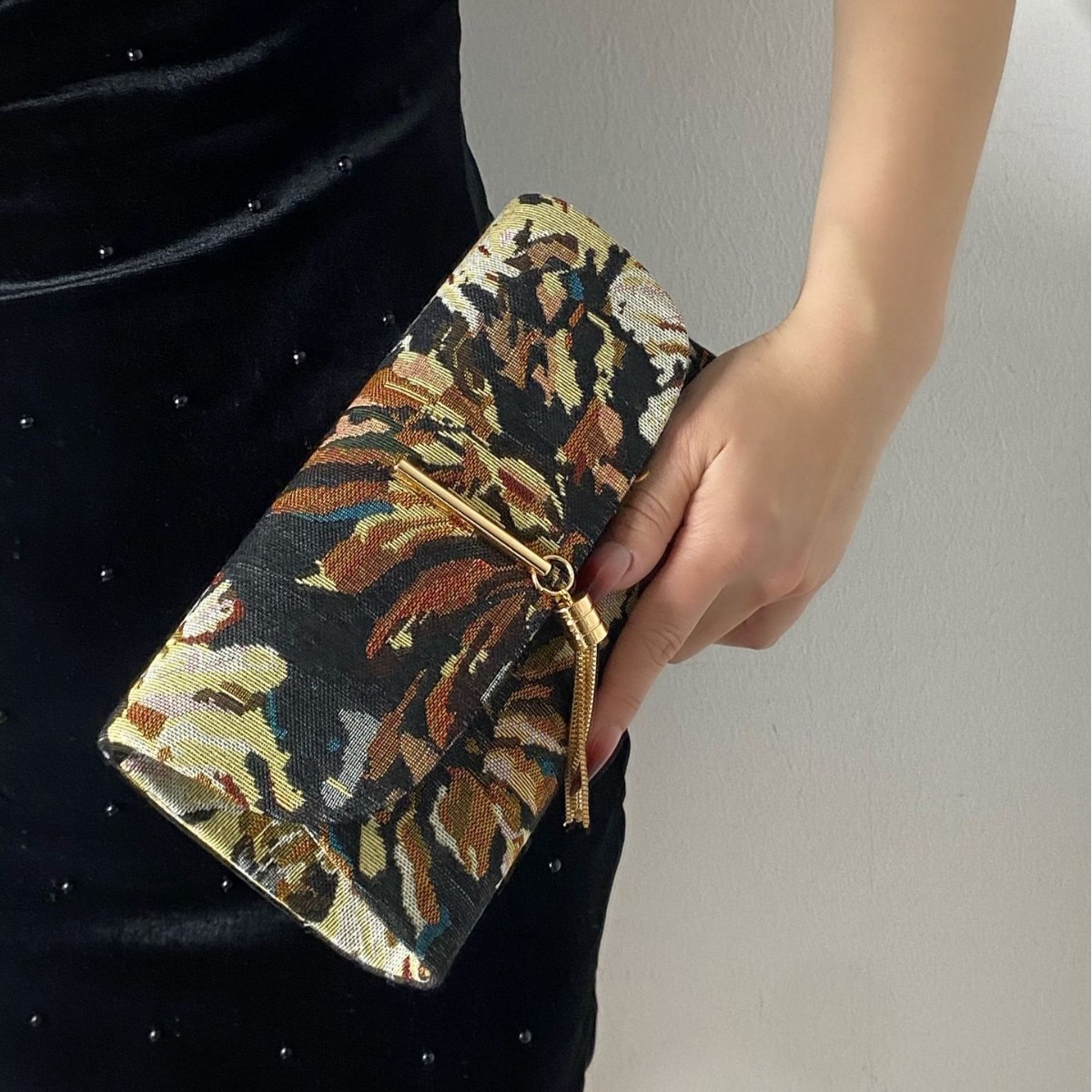 Embroidered And Printed Womens Clutch Bag