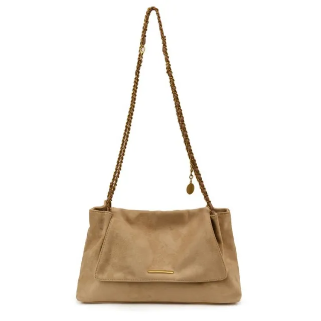 Autumn Chain Shoulder Bag With A Vintage Crossbody Design Khaki - Shop at LoveMi