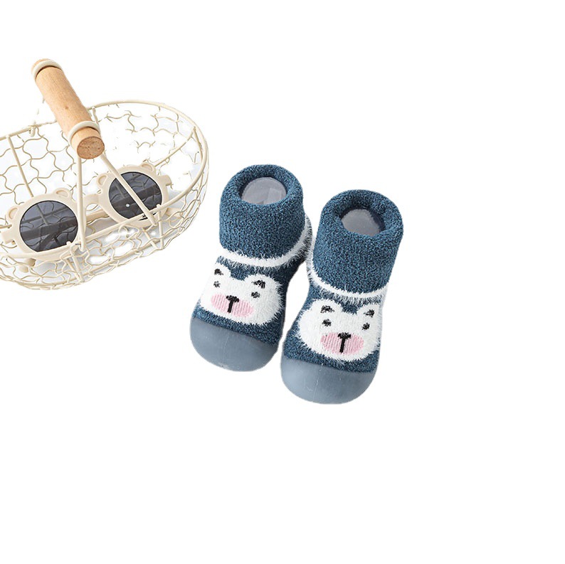Baby Toddler Autumn And Winter Fleece-lined Children Sock Sneakers Infant Soft Bottom Floor Shoes — foto 16