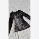 Womens Printed T-Shirt With V-Neck And Long Sleeves view 5
