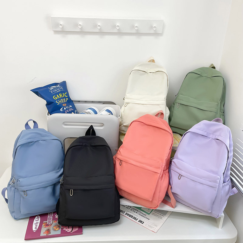 Solid-color Casual Minimalist Instagram-style Large-capacity Backpack