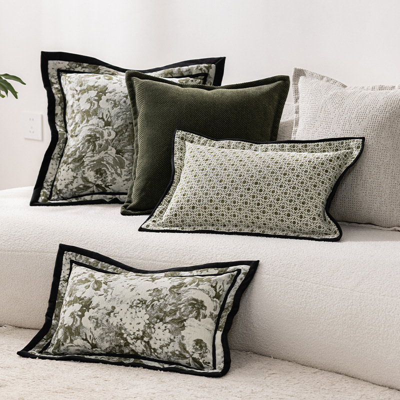 Nordic-style Minimalist Floral Throw Pillow Living Room Sofa Cushion Cover