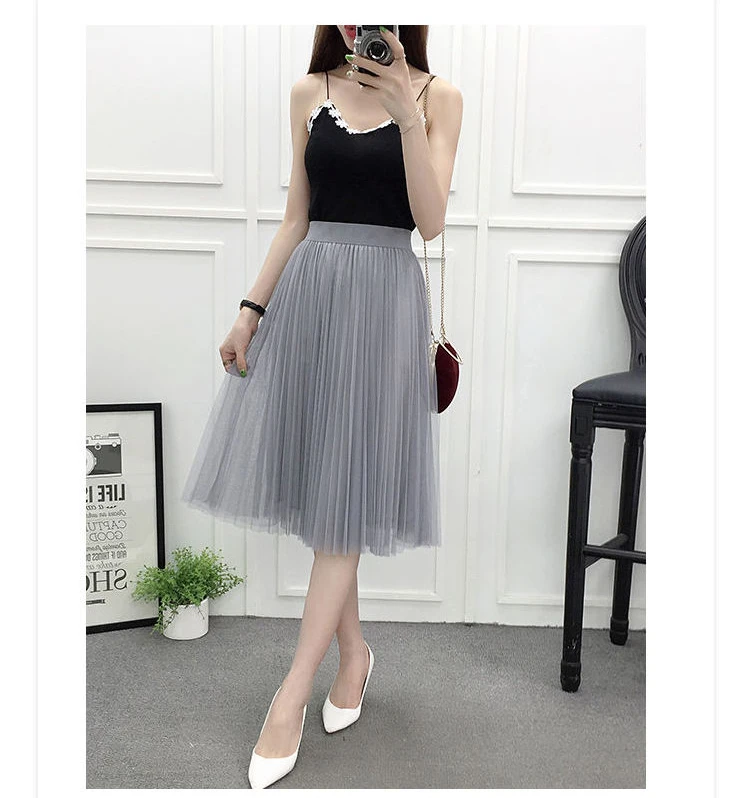 Title 8, New High-Waisted, Slim, All-Match Fairy Skirt, ...