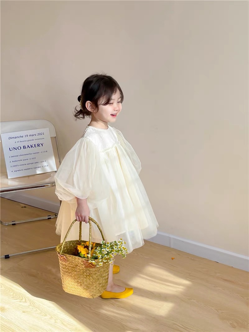 Girls Fashion Simple Solid Color Tulle Skirt