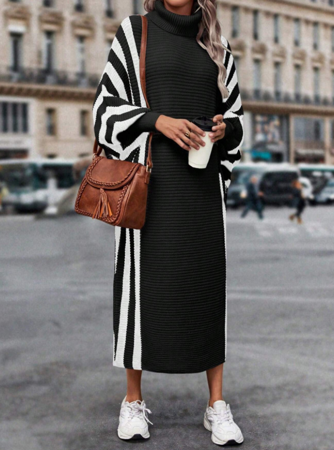 Striped Long Knitted Dress, picture 8 of 8