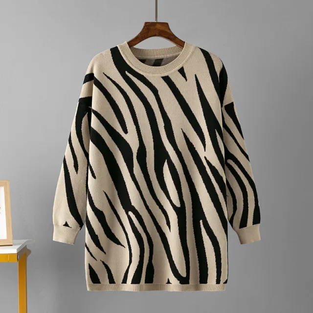 Women's Fashion Knitted Pullover Sweater Khaki - Shop at LoveMi