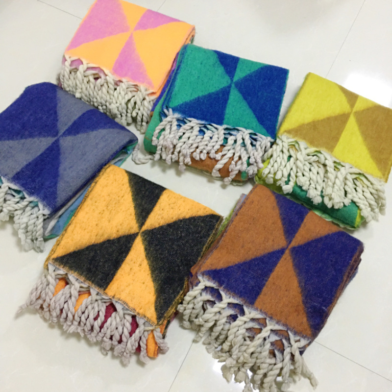 RETRO Geometric Double-sided Color Matching Robe For Women