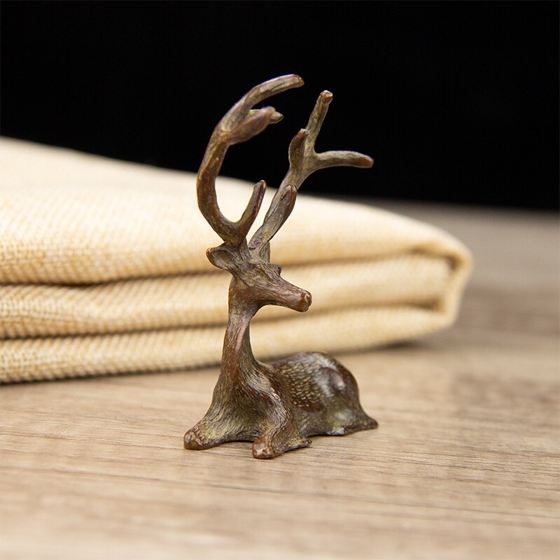 Title 6, Retro Purple Bronze Deer Decoration Alloy Deer ...