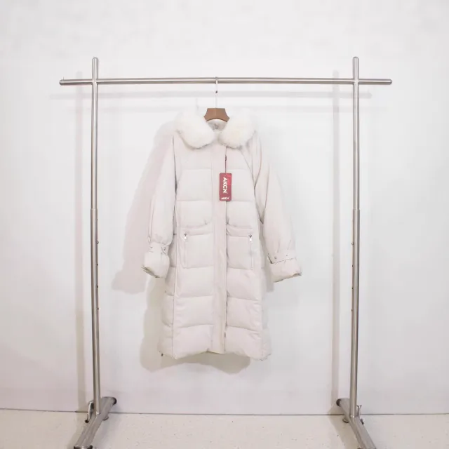 Thick Down Jacket Women Loose Beige - Shop at LoveMi