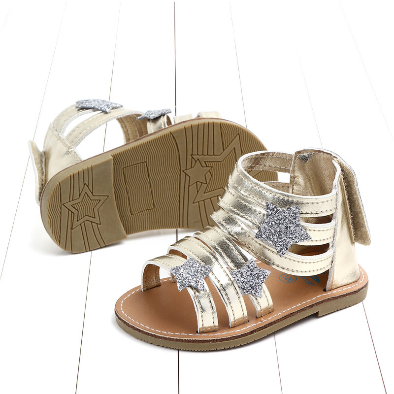 Title 7, PU lederen ster baby meisjes anti-slip sandalen...