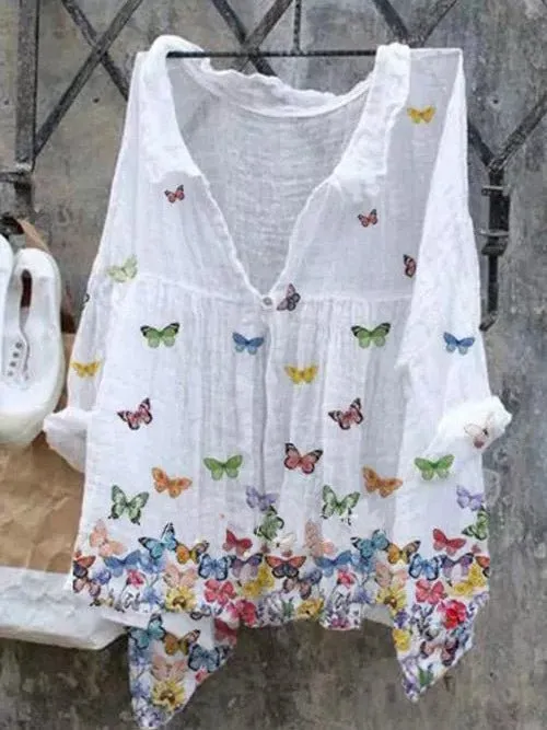 Fashion Women's Shirt Landscape Printing B42Sk8C20241211B L - Shop at LoveMi